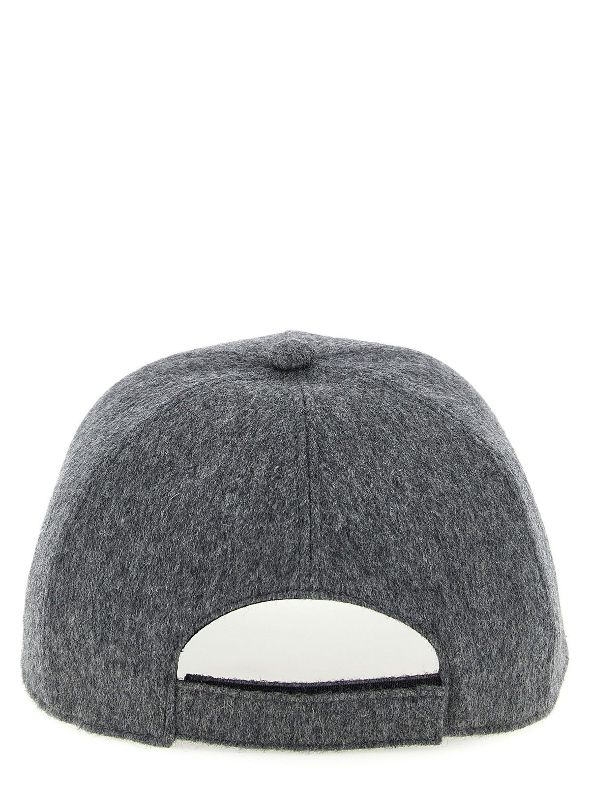 Fendi Gray Wool Baseball Cap