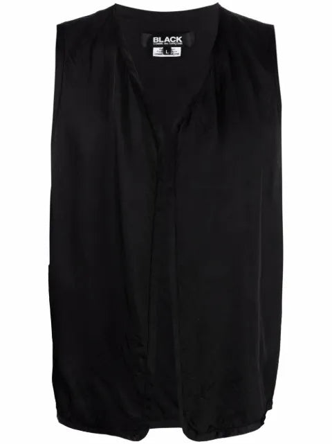 Black Comme Des Garçons logo-embroidered gilet