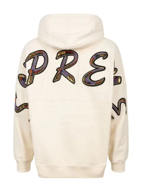 Supreme beaded logo hoodie