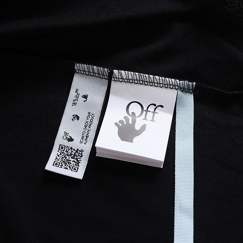 OFF-WHITE Embroidery Letter Arrow Pattern T-Shirt