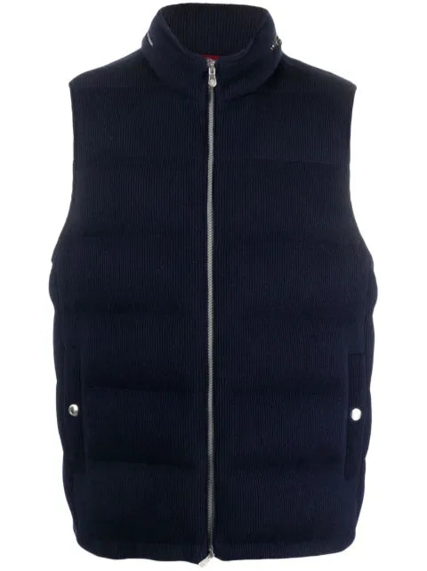 Brunello Cucinelli ribbed padded gilet