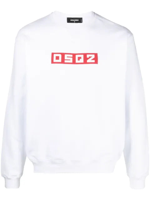 DSQUARED2 logo-appliqué cotton sweatshirt