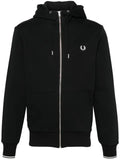 Fred Perry embroidered-logo zip-up jacket