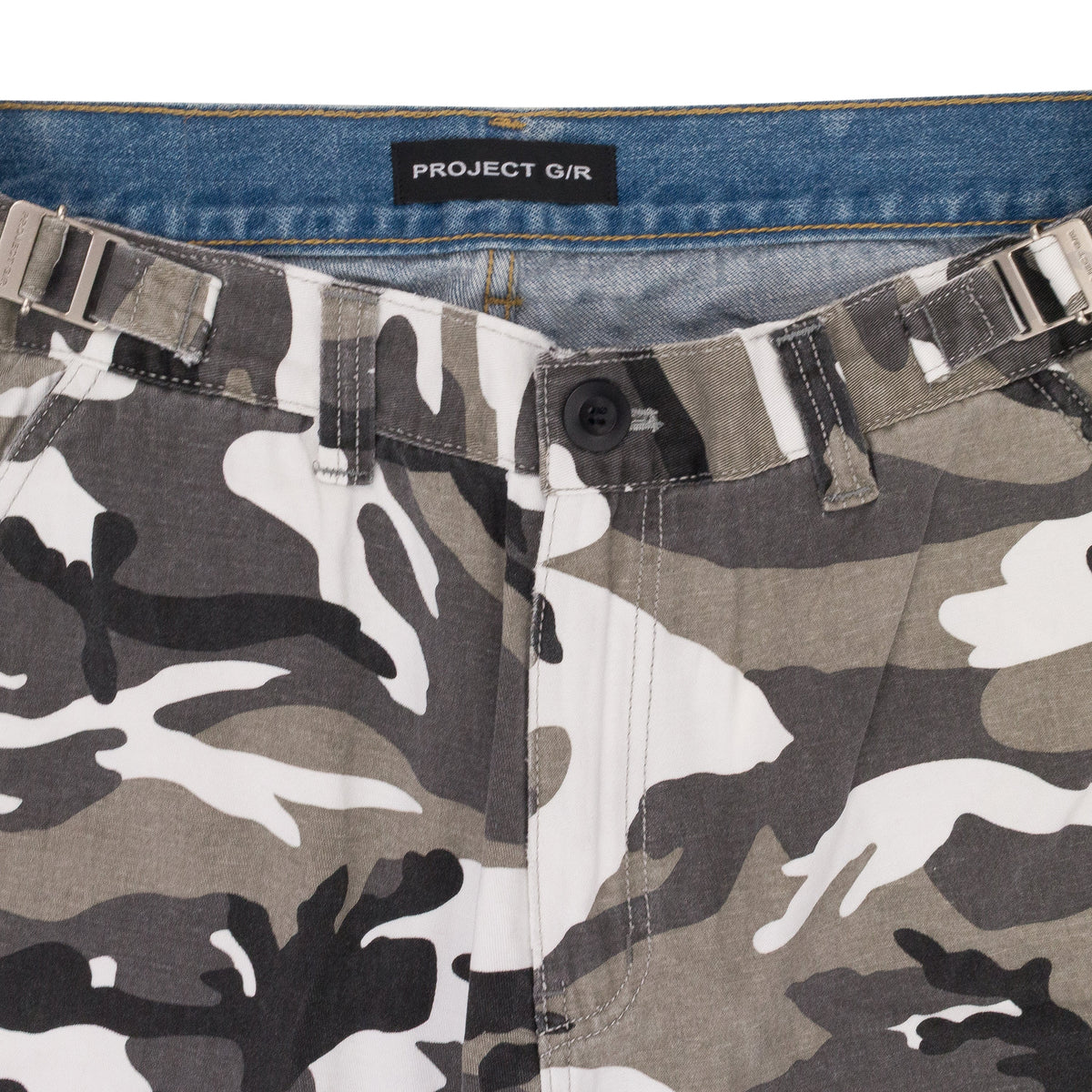 CAMO/BLUE HYBRID SKINNY JEANS