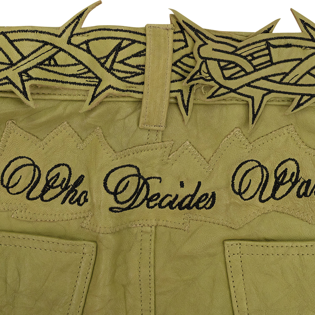 TAN GARDEN GLASS THORNED PANTS