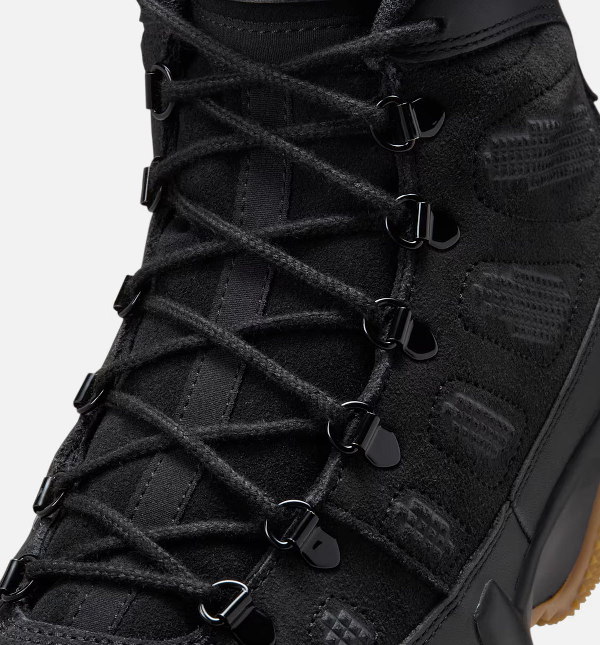 Air Jordan 9 Retro Men's Lifestyle Boots - Black / Black / Gum Light Brown