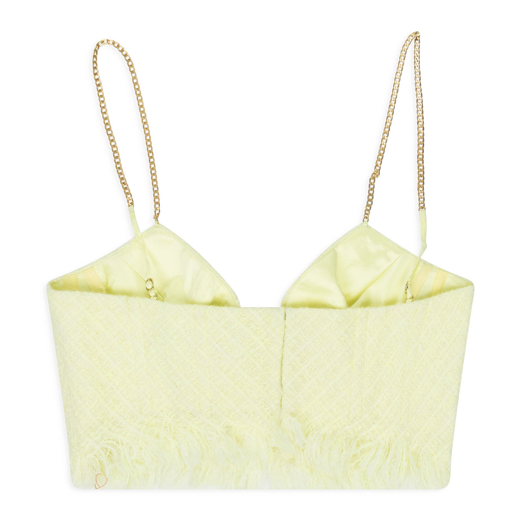 GREEN/NEON WITH CHAIN STRAPS BRA