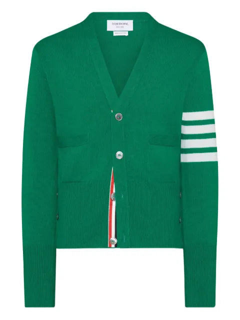 Thom Browne classic cashmere 4-bar V-neck cardigan