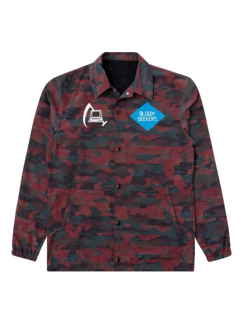 Undercover Bloody Geekers camouflage-print graphic-detail coach jacket