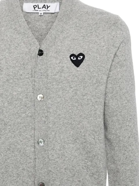 Comme Des Garçons Play heart-emblem v-neck cardigan