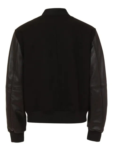 Just Cavalli leather-sleeves bomber jacket