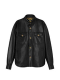 Versace leather shirt jacket