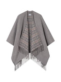 Burberry reversible Check wool cape