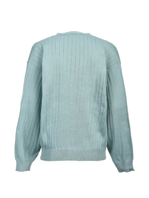BREATH ribbed button cardigan