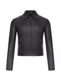 Gucci zip-up leather jacket