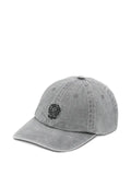 Sunflower faded floral-embroidered baseball cap