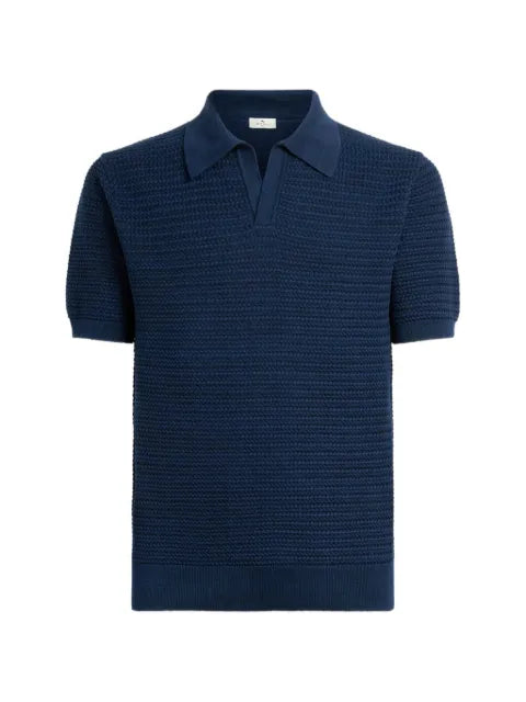 ETRO knit cotton polo shirt with braided stitch