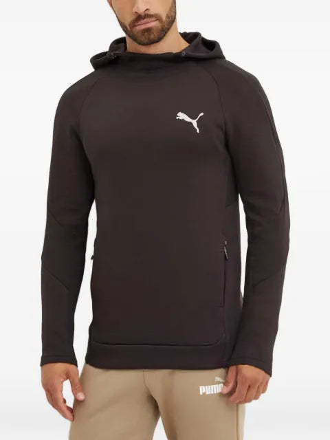 PUMA logo-motif raglan-sleeve hoodie