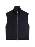 Jil Sander wool melton padded gilet