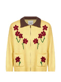 FOUND floral-embroidered zip-up cardigan