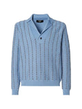 FENDI stripe-knit polo-collar sweater