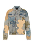 DSQUARED2 sand camo oversized jean jacket