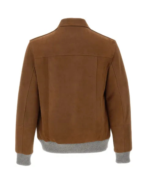 VOLFAGLI David Buccio suede bomber jacket