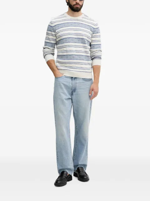 GUESS USA fair isle cable-knit sweater