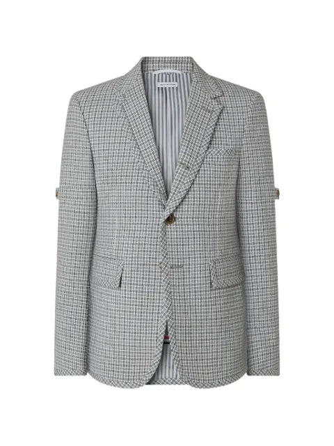 Thom Browne wool pique gunclub check jacket with armband