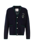 Casablanca logo-embroidered V-neck cardigan