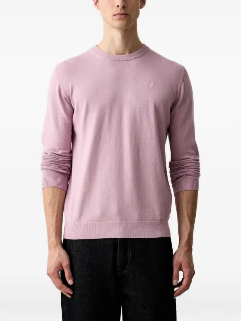 Karl Lagerfeld logo-embroidered crew-neck sweater