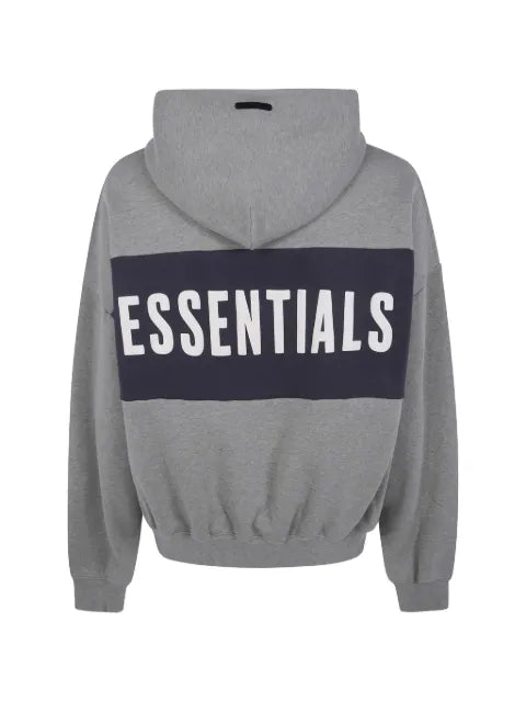 FEAR OF GOD ESSENTIALS logo-print panelled hoodie