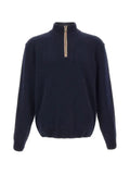 Paul & Shark half-zip contrast-trim sweater