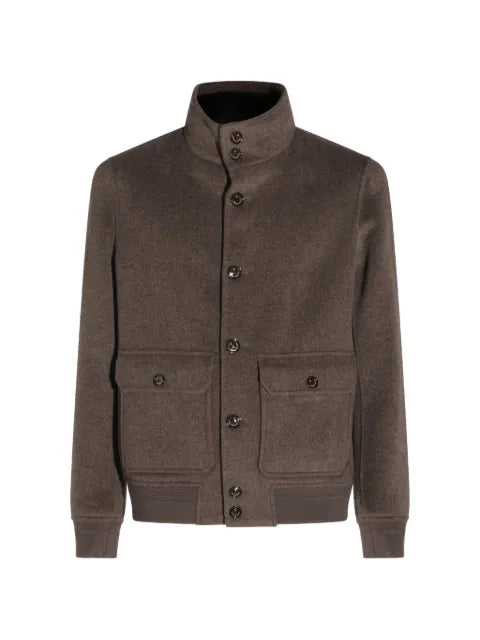 Montecore button-fastening cashmere jacket