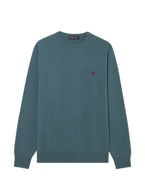 Brooks Brothers logo-embroidered wool sweater