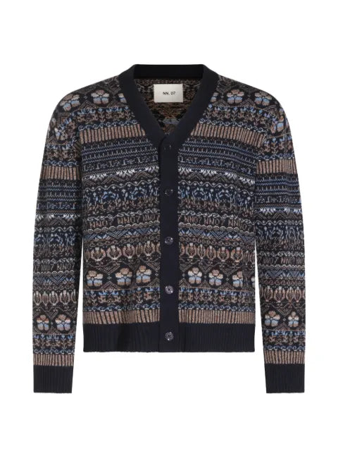 NN07 Tobias Fair Isle-intarsia cardigan