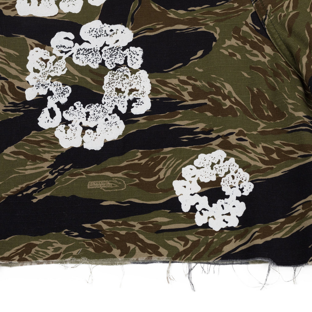 Multicolor Tiger Camo Cotton Wreath Shorts