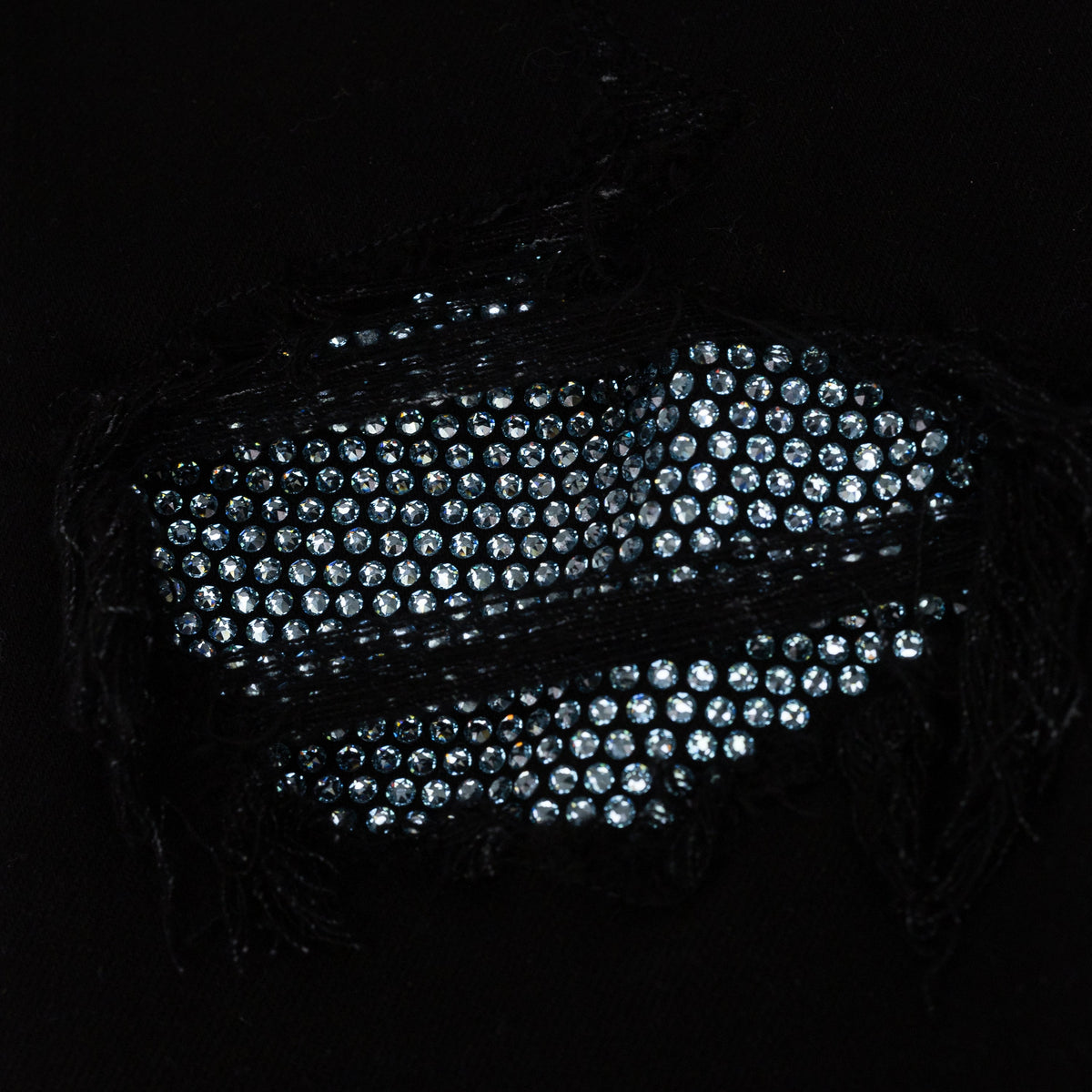 Black Crystal Core Logo Jeans