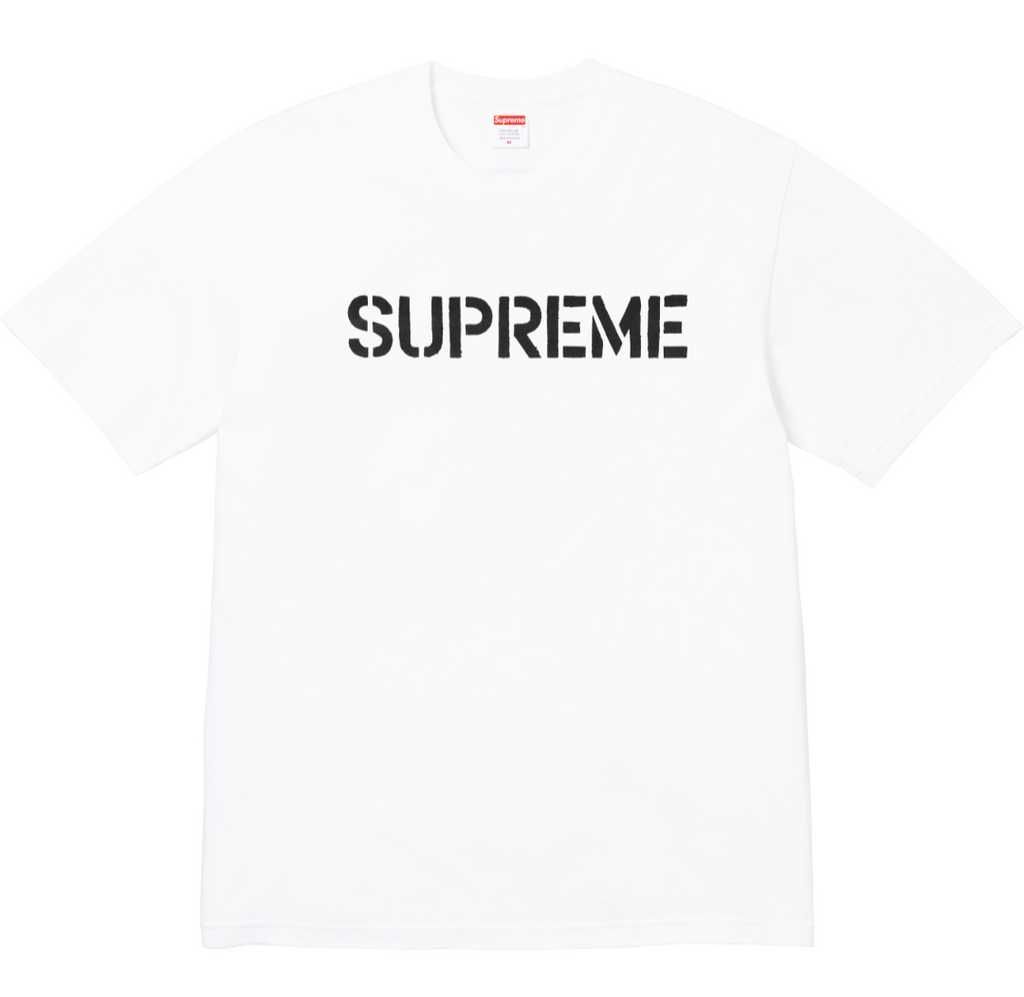 Supreme SS26 Hard Tee — Black / White / Navy