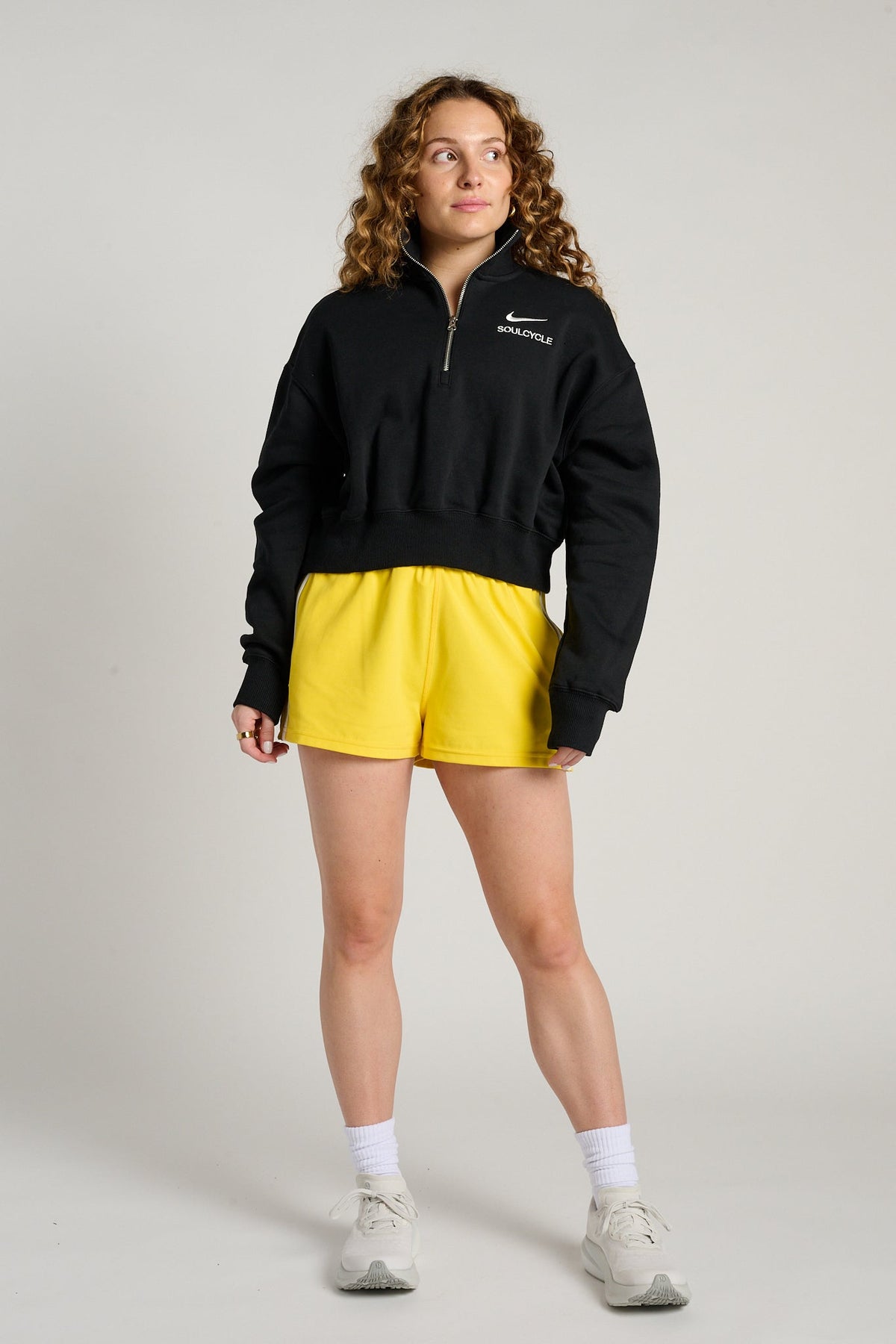 1/4-Zip Cropped Sweatshirt