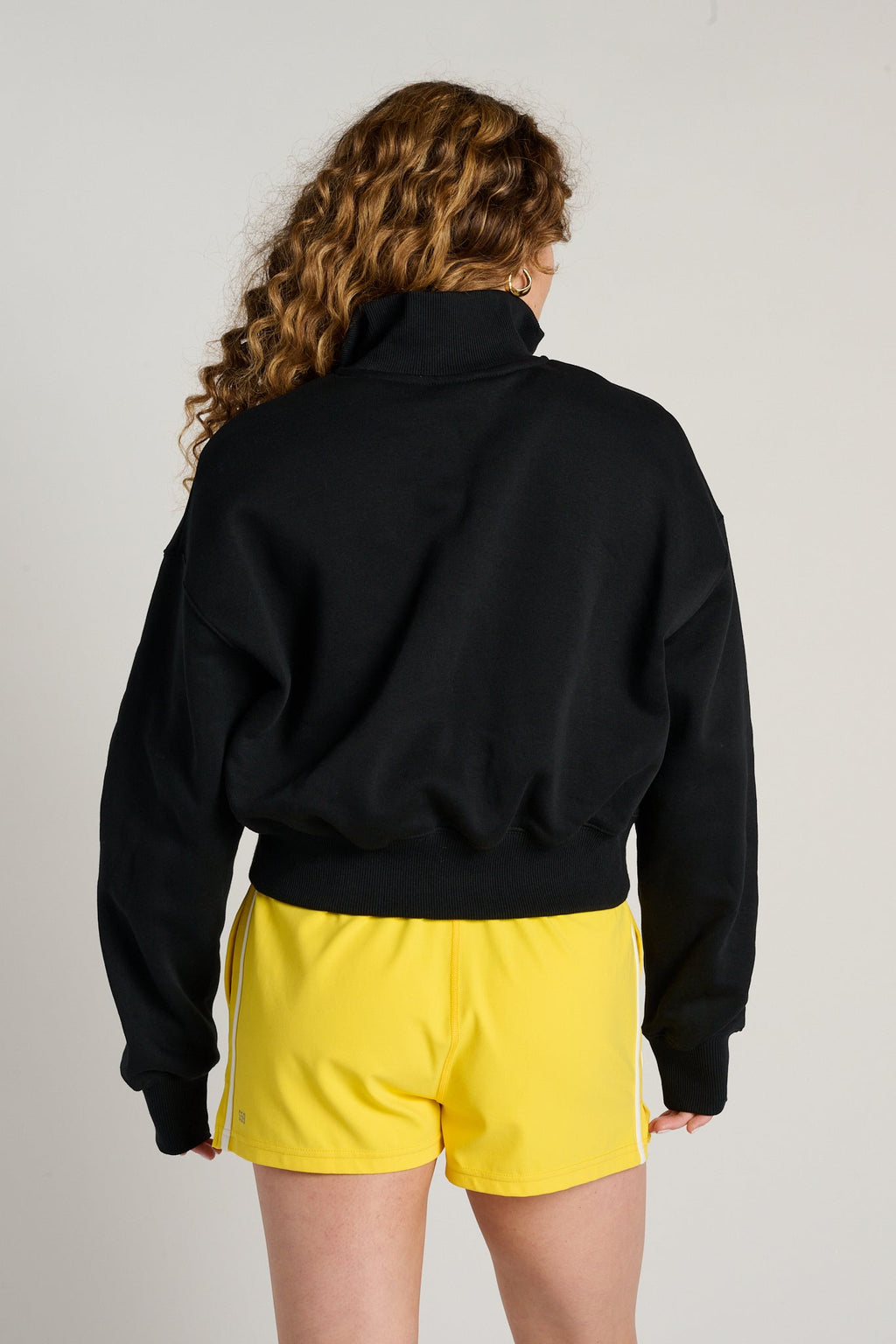 1/4-Zip Cropped Sweatshirt
