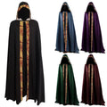 Halloween Men Medieval Priest Hooded Cape Multi‑Color Cloak