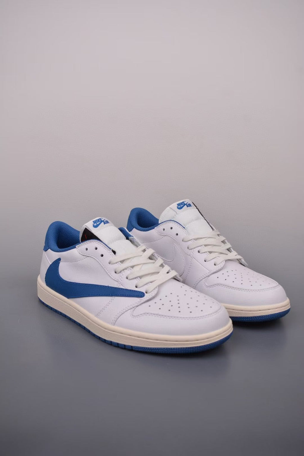 Air Jordan 1 Retro Low OG Fragment x Travis Scott Sail Military Blue RSNOWSHOES DM7866-104