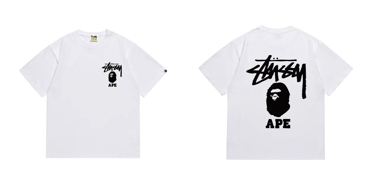 BAPE Stussy Graphic Short-Sleeve T-Shirt