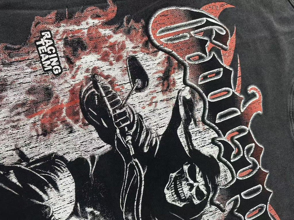 Godspeed Racing Team Washed Black Graphic T-Shirt