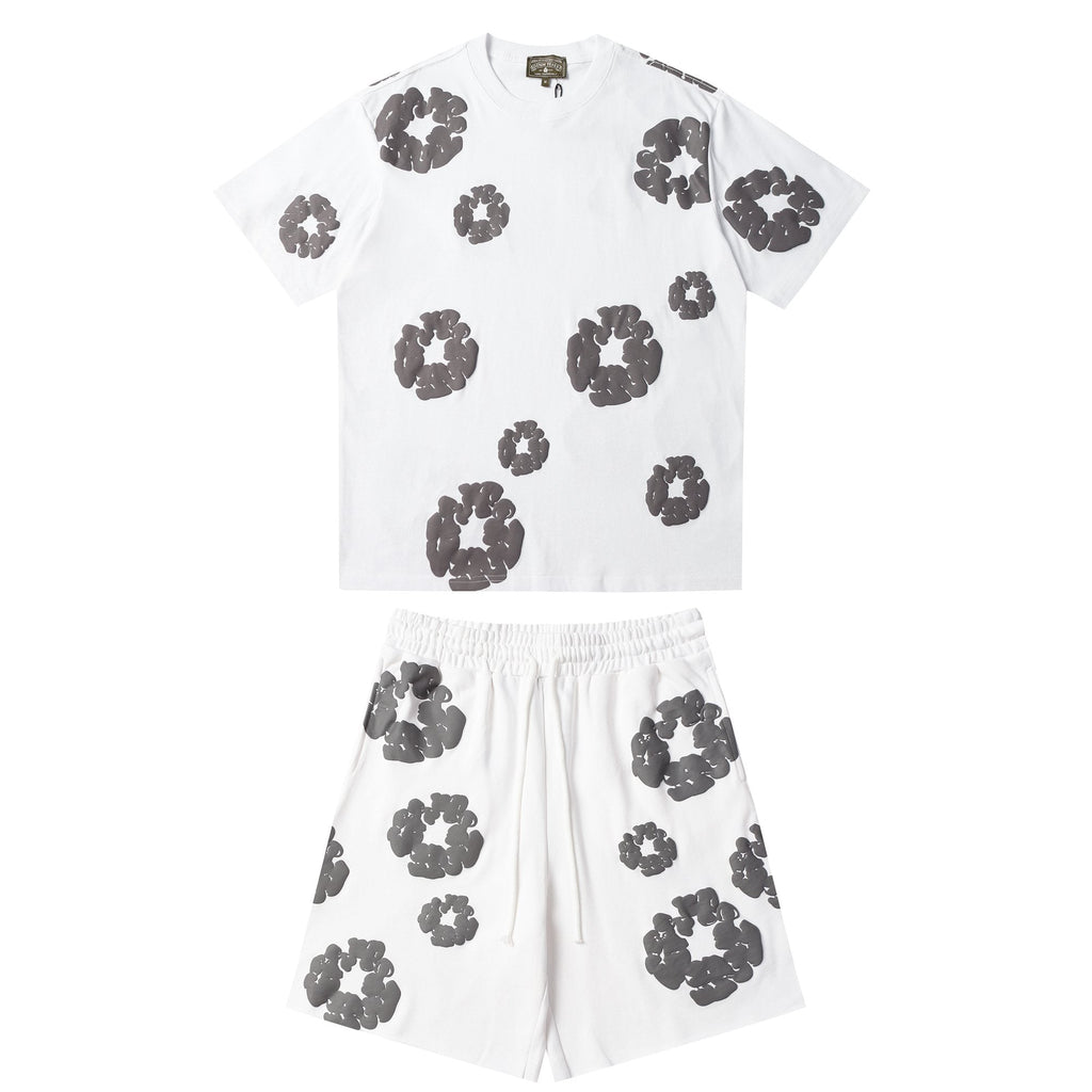 DENIM TEARS Floral Cloud Print Short-Sleeve Set