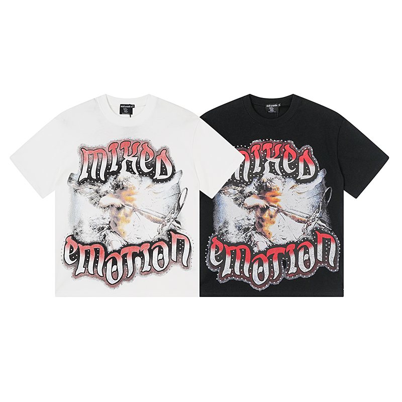 MIXED EMOTION Angel Graphic Short-Sleeve T-Shirt