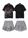 Godspeed Astronaut Graphic T-Shirt & Shorts Set