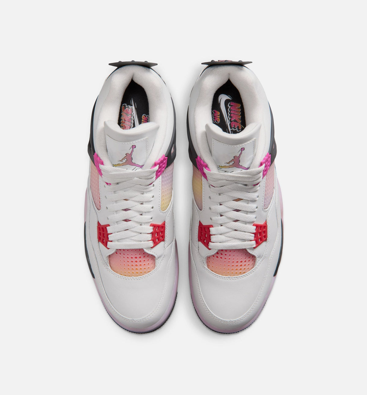 Air Jordan 4 Retro Comic Men's Shoes - Off White Fire Pink Anthracite