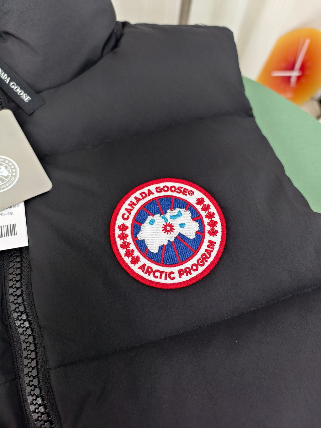 Canada Goose Black Quilted Puffer Vest with Stand Collar